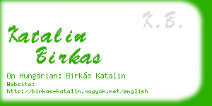 katalin birkas business card
