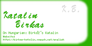 katalin birkas business card